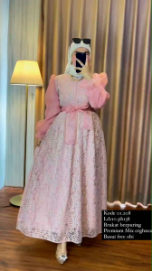 Gamis Brukat Premium Mix Organza: Elegan & Berkualitas Tinggi