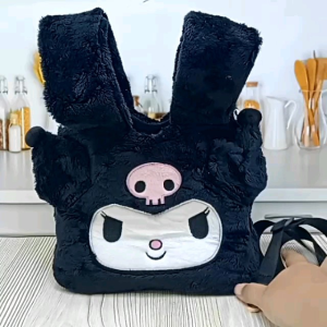 Tas Slempang Tenteng Bulu Import Sanrio / Tas Tenteng Bulu My Melody Cinnamorall Kuromi