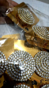 Bross Ring Permata Bulat Mewah// Bross Ring Permata Bulat murah
