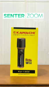 KAWACHI KU-120Z SENTER TANGAN 120W 120 WATT FLASHLIGHT LED PREMIUM BODY ALUMINIUM DUA CAHAYA DALAM 1 SENTER WARM AND WHITE