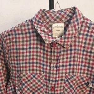 Thrift / Pre Loved / Second / Mantan kemeja atasan anak perempuan laki laki kotak kotak lebaran kemeja casual usia 7-12 tahun
