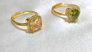 Fashion Gemstone adjustable Ring Hypoallergenic Non tarnish Matt Ri Quality-031 women accessories