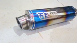 silincer knalpot original ELITE silinser knalpot silinser knalpot selenser knalpot slenser knalpot original ELITE racing blue pelangi inlet 50 mm bahan stainless steel