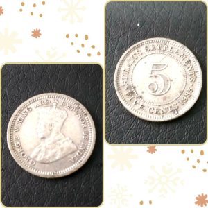 100% Authentic 1935 Straits Settlement 5 cents old coins good condition *Actual Pictures Taken No Stock Photos *Free Courier Tracking Delivery *Catalogue #0194
