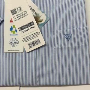 Áo sơ mi viettien ngắn tay lai bầu (1P0524)