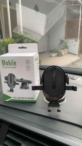 Holder Tempat Handphone Mobil Tempel Dashboard Kaca Motif Carbon