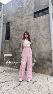 𝑵𝒆𝒘 𝒄𝒐𝒍𝒍𝒆𝒄𝒕𝒊𝒐𝒏 กางเกงยีนส์คาร์โก้พร้อมส่ง (Flowers Carga Pants) 🛍️
