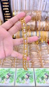 Gelang Tangan Rantai Lipan Love Titanium Xuping Wanita Dewasa Remaja