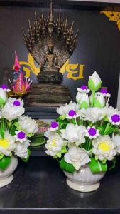 บัวขาวทรงพุ่มใหญ่อ่างมุก