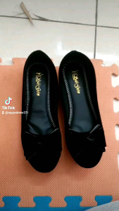 Giày bệt nhung nơ xinh