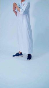 Gamis Pria Jubah Kawan Muslim Thobe Jubba Dafah Dewasa - Model Haramain - Jubah Muslim dengan List - Warna dan Ukuran Tersedia (ORIGINAL)