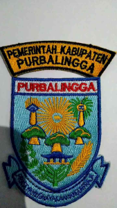 1 set bet bordir pemerintah Kabupaten purbalingga / bdage bordir pemerintah Kabupaten purbalingga