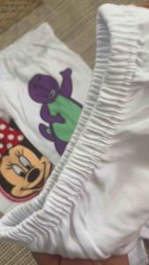 6pcs/3pcs Baby Girls Cotton Jogger Pants (0–3 Years) | White Printed Pajama | Soft & Breathable