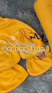 Bedong Bayi Jumbo 3 in 1 Sartaki dan Topi Bayi