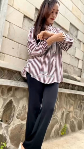 AZURA KEMEJA SALUR TERBARU KEMEJA WANITA KOREAN LOOK STYLE BLOUSE CEWEK TERBARU ATASAN KEKINIAN