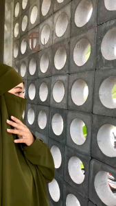 Ulfashion dress polos wanita baju abaya muslimah terbaru najwa bahan wolfish luxury