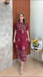 Daster Cap Malaman Jumbo / Dress Rayon Motif Cap Super Premium / Jumbo LD 115cm PB 120cm Busui