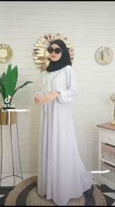Abaya turkey aplikasi swarovsky izma dress/gamis mewah kekinian viral/gamis ceruty model terbaru 2023