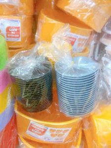 Combo 10 chén nhựa đựng nước chấm muối tiêu Chén chấm vuông cạn nhựa BKP 7cm