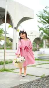 DRESS ANAK PEREMPUAN TUNIK DRESS ELLE MODEL KEKINIAN