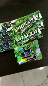 PAKET 1 LEMBAR ATAU 48 PCS STICKER BUS ARTIS NABILA PANJANG DAN KOTAK/ STICKER BUS NABILA VIRAL