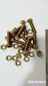 Baut Mur Kualitas Tinggi - Paket 25pcs Baut 12/8mm x 3cm