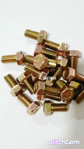 Baut Mur Kuning - Baut 12/8mm x 25cm (Paket 50pcs)