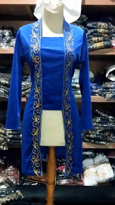 KEBAYA TUNIK KUTHUBARU BLUDRU PANJANG WANITA MEWAH ELEGAN KEBAYA BESAN NASIONAL