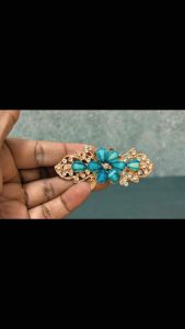 NJ Elegant Floral Hair Clip with stones