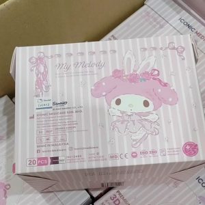 [3D KID 4-12YRS] SANRIO CHARACTERS/my melody/cinnamoroll 4 PLY MEDICAL MASK (20PCS)