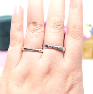 Cincin Couple Silver Adjustable S40 | Pasangan | Nikah | Lamaran | Hadiah | Tunangan 925 Perak | Aksesoris Pria Wanita