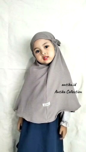 Bergo Karet Anak Crinkle Airflow Premium & Jilbab Instan Anak Crinkle