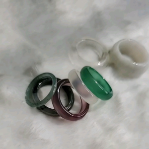 Nhẫn bản cẩm thạch jade Ahoa bay  mã não tự nhiên