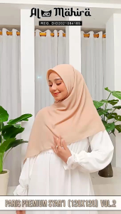 SEGIEMPAT PARIS PREMIUM SYARI 120×120CM: JILBAB SYARI UNTUK WANITA