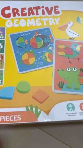 Đồ chơi hình học sáng tạo CREATIVE GEOMETRY 85 chi tiết. Ghép hình sáng tạo phân biệt hình khối màu sắc Montessori