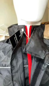 ARAISPORT AK04 MILITARY BLACK SINGLE LAYER WATERPROOF ZIP 2KG RAINCOAT