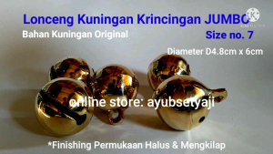 Lonceng Kuningan no8 ( Diameter 4.8cm ) Klintingan Krincing 08 bel lonceng kuningan no 8 lonceng klinting jaranan barongan Besar JUMBO pagar Bulat lonceng Kambing Sapi