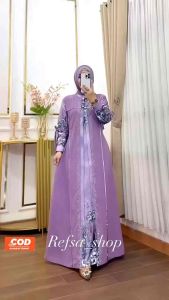 DRESS COCONICHI MIX CERUTY| GAMIS CANTIK MOTIF BUNGA| BAJU PESTA WANITA MUSLIM| GAMIS TERBARU