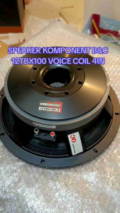 Speaker Komponen B&C 12TBX100/12 TBX100 12 INCH VOICE COIL 4IN