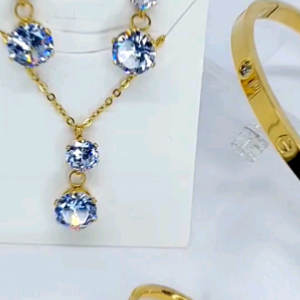 Xp.id - Set Perhiasan Titanium Gold Simple Elegant Anti Karat