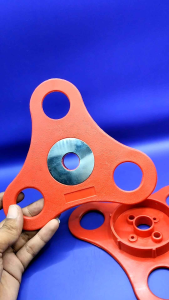 Segitiga Merah Maroon Penjepit Plastik Film Mesin Cup Sealer