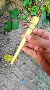 Pipa cangklong kayu kumuning lingkar 2 cincin