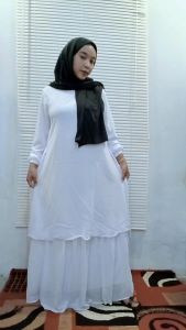 Gamis Malaysia Dewasa Terbaru 2025: Bahan Ceruty Babydoll Full Puring Lembut & Nyaman