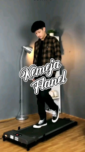 terlaris dan termurah kemeja flanel lengan panjang kotak catur kualitas premium pria dan wanita UK M L XL