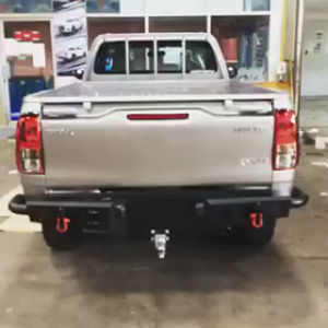 กันชนเหล็ก ออฟโร้ด พร้อมห่วงแดง และตุ้มลากเรือ 4x4 มีไฟส่องป้ายทะเบียนรถยนต์