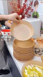 Set 50 miếng giấy lót nồi chiên không dầu giảm dầu mỡ bám vào nồi