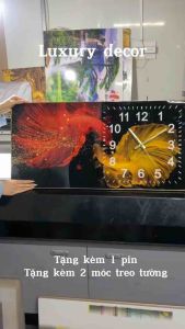 Đồng Hồ Treo Tường "CÁ CHÉP" In UV 5D Cao Cấp Đồng Hồ Tráng Gương