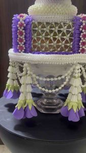 พานธูปเทียนแพ พานแก้ว ขนาด 8 นิ้ว