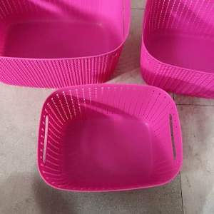 Uniglobal High Quality Portable Rattan Weaved Basket With Cover Storage Basket Organizer Multifunctional Storage Basket