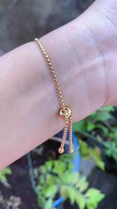 Gelang Serut Love Mata Putih Titanium Gold Cxb2806